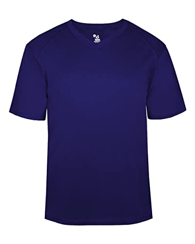Badger Sports B-Core V-Neck Tee Purple 2X-Large