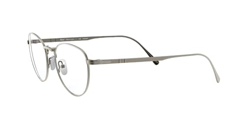 Persol Po5002Vt Round Prescription Eyewear Frames, Pewter/Demo Lens, 51 Mm #TOP2