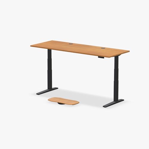 UPLIFTDESK Bamboo (80 x 30 inch) Standing Desk 2-Leg V3 Adjustable Stand Up C-Frame (Black),...