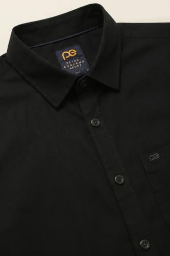 Image of Peter England Men's Slim Fit Full Sleeve Cotton Solid Casual Shirt with Pocket