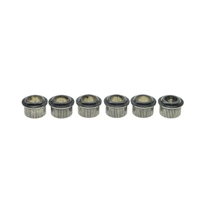 KAISH Metal Brass 10.2mm Vintage to Modern Guitar Tuner Conversion Bushings 3/8 Tuning Keys Conversion Adapter Ferrules Upgraded Brass Version 6.2mm I.D. Aged Nickel