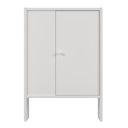 Image of Wakefit Engineered Wood Cabinet | 1 Year Warranty | Storage Cabinet for Home Kitchen Living Room | 1 Closed Compartment | Almeida - Frosty White