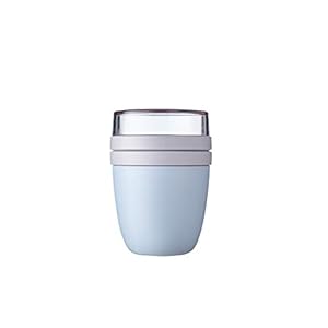Mepal Lunchpot Ellipse Nordic blue – 500 ml praktischer Müslibecher, Joghurtbecher, To go Becher – Geeignet für…