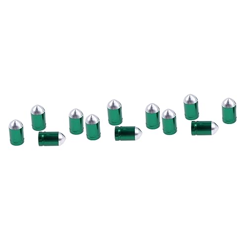 Gatuida 12pcs Tapas de Válvula de Aleación para Bicicleta, Instalación Fácil, Protección contra Fugas de Aire y Suciedad, Decoración Estilizada para Bicicleta y Montaña miniatura 1