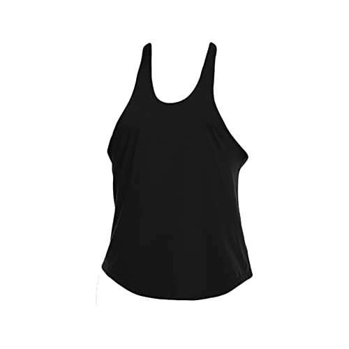 Maiyifu-GJ Men's Y-Back Muscle Tank Tops Sleeveless Bodybuilding Gym Workout Shirt Fitness Training Cool Athletic Vests (Black,XX-Large)