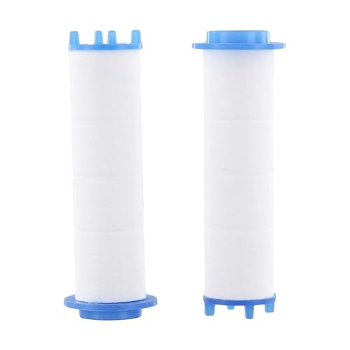 Gettimore Filtre de douche de rechange pour pommeau de douche, cartouche purificateur d'eau en coton PP, 2/5 pièces, réduit le chlore, les métaux lourds, le fluorure, le calcaire, installation facile
