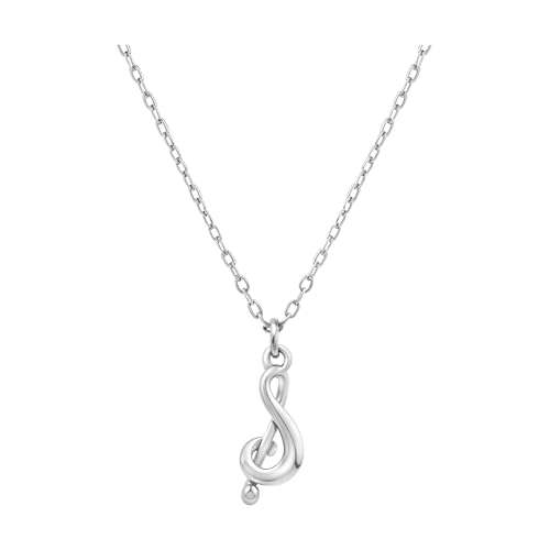Sofia Milani - Collar para Mujeres en Plata de Ley 925 - Colgante de Música Clave de Sol - N0630