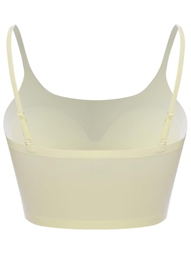 Hansber Kids Girls Athletic Sports Training Bras Breathable Seamless Wireless Padded Camisole Vest4