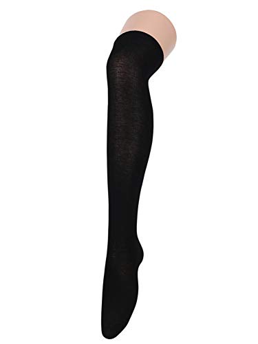 Image of Zando Womens Stripes Thigh High Socks Thigh Highs Casual Knee High Stockings