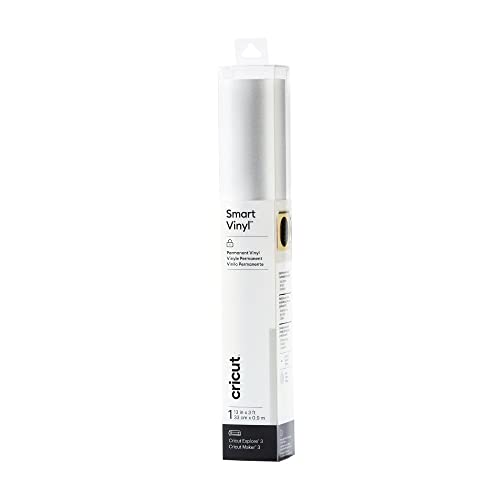 Cricut Smart Permanent Vinyl - Shimmer Silver 3ft Roll (13x36) for Explore and Maker 3 - Matless Cutting for Long cuts up to 12ft
