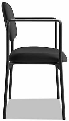 Office Chair Stacking Guest Chair with Arms Steel Black Desk Chair Gaming Chair