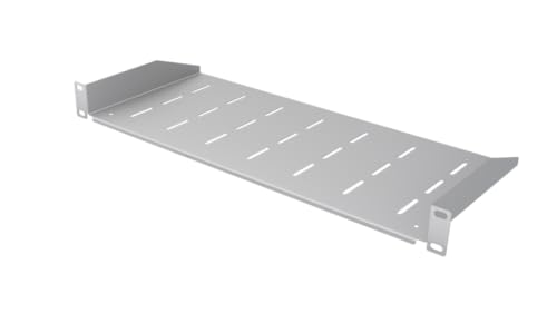 Stalflex Étagère Rack Serveur 1U - Etagere 19 Pouces pour Baie Informatique et Baie Serveur - Capacité de Charge 25 kg - Fixation arrière - Profondeur...
