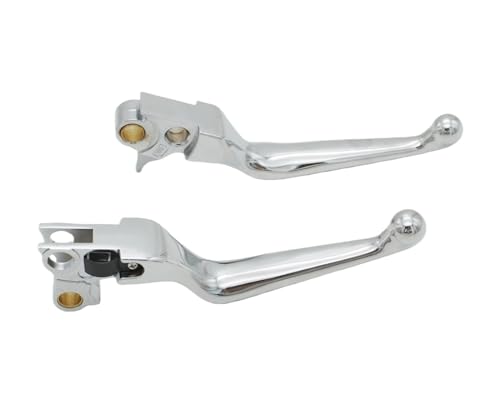 Palancas de embrague de freno de hierro cromado negro para Softail kit de control manual