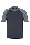 Mountain Warehouse Mens UV Rash Vest - UPF50+ UV Protection Rash Guard, Lightweight, Quick Drying Rash Top, Stretch Fabric, Flat Seams - for Swimming & Under A Wetsuit, Dark Grey, M