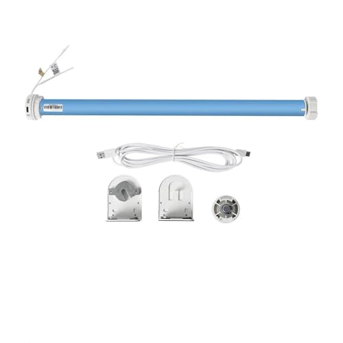 Matter Thread Smart Roller Shade Motor for 38mm Tube, Rechargeable Battery Powered, Compatible with Apple HomeKit/Google Assistant, Voice & App Control (Motor Only)