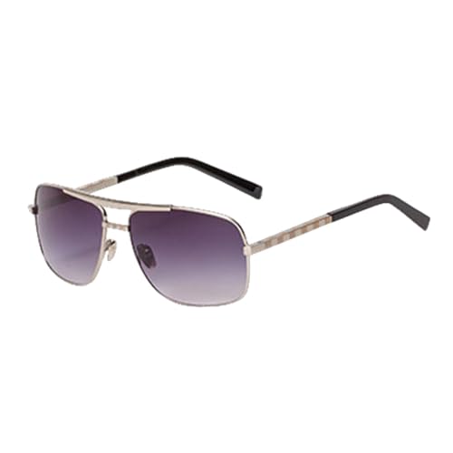 HVTVTLA Gafas de sol vintage para hombre, recién llegadas, gafas de sol de lujo para hombre, UV400, plateadas, talla única