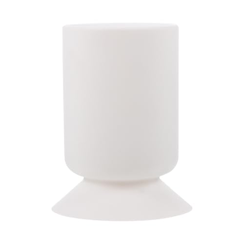 Image of FOMIYES Multipurpose Silicone Makeup Brush Holder with Suction, White Pen Holder for Desk, 3.93 X 3.11 X 3.11 Inches, Ideal for Home and Office Organization