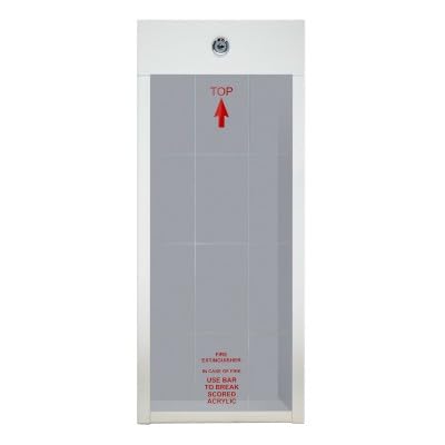 Williams Brothers C-100 White Fire Extinguisher Cabinet - Surface Mount, 5LB Capacity, 18-Gauge Steel, Lockable