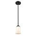 Millennium 9801-MB Transitional One Light Mini Pendant from Ivey Lake Collection Finish, Matte Black