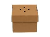 Tessera Bio Products Q121210K Kraftpapier Foodbox zum Falten, Einzelnburger, FSC Zertifiziert, Naturfarbe, 12cm Länge, 12cm Breite, 10cm Höhe, 100 pcs