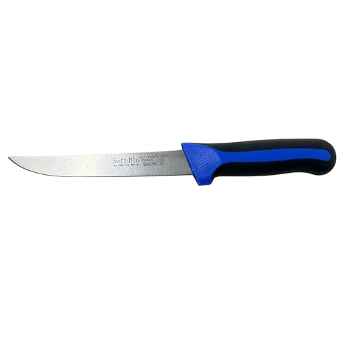 Cutlery Mania SoftBlu Kitchen Knife | German X50CrMoV15 Stainless Steel | Non-Slip Soft Grip Handle | For Home & Professional Use (6 inch Boning Knife, Wide)