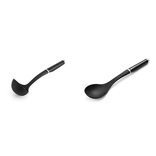 Kitchenaid Classic Soup Ladle, One Size, Black 2 & Classic Basting Spoon, One Size, Black 2 #TOP8