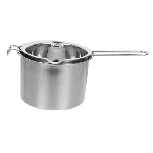 KONTONTY 1set Double Boiler Melting Pot Set Stainless Steel Wax Chocolate Melting Pot for Candle Making Candy Butter Cheese Compact Kitchen Gadget for Easy Heating and Cleaning
