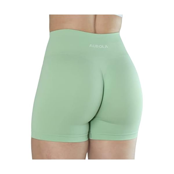 AUROLA-Dream-Collection-Workout-Shorts-for-Women-High-Waist-Seamless-Scrunch-Athletic-Running-Gym-Yoga-Active-Shorts-Black