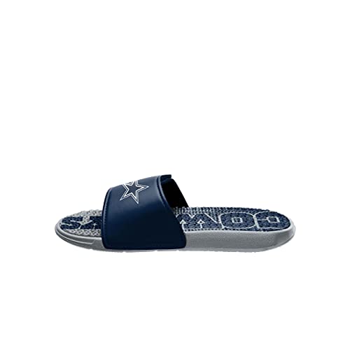 FOCO Dallas Cowboys NFL Mens Gradient Wordmark Gel Slide - M4