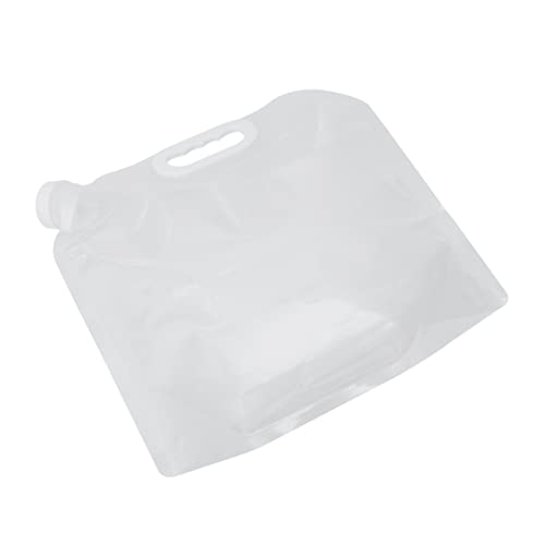 MUSISALY 2Pcs Outdoor Water Carrier Foldable Portable Collapsible Drinking Bag for Camping Hiking Picnic Bbq Food Grade Pe Large Capacity Easy to Carry Transparent