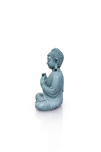 Image of Fish Aquarium Buddha Statue Ancient Meditating Buddah Figurine Fish Tank Buda Decoration
