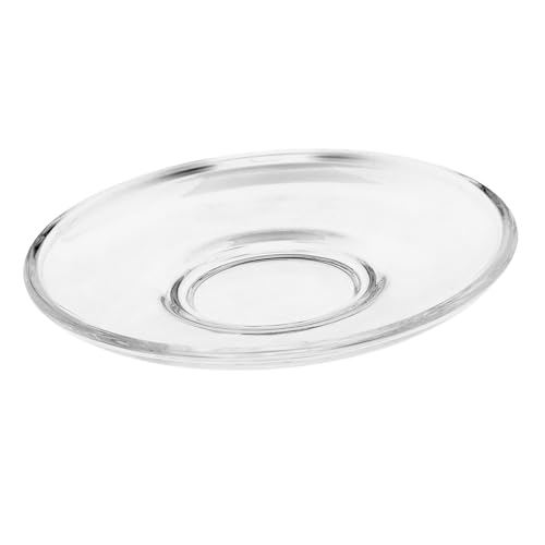 NAMOARLY Glass Round Saucers Tea Saucers Round Tea Decorative Snack Dishes Plates