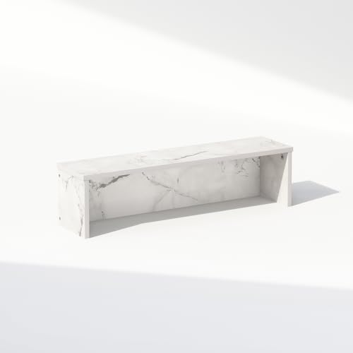 Image of Furinno Classic Desk Organizers and Accessories, 23-Inch Desk Organizer, Desktop Organizer, for Office Supplier, Office Desk Accessories, Marble White