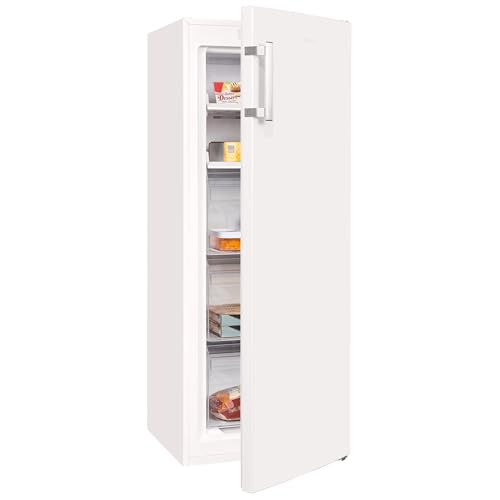 Miniatura 3 de Exquisit Congelador Vertical, 161l, Clase C, Color Blanco, 1 Puerta, Tecnologia No-Frost, Alarma Acústica De Puerta Abierta, Puerta Reversible, Consumo 132 Kwh Año, Medidas 143x54x61,5 Cm.