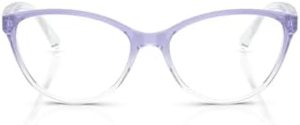 Armani Exchange Urban Attitude Pillow Shape Full Rim Eyeglasses for Women, 53 mm Lens Width, 8323 Shiny Lilac Gradient Crystal