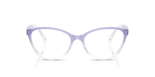 Armani Exchange Urban Attitude Pillow Shape Full Rim Eyeglasses for Women, 53 mm Lens Width, 8323 Shiny Lilac Gradient Crystal