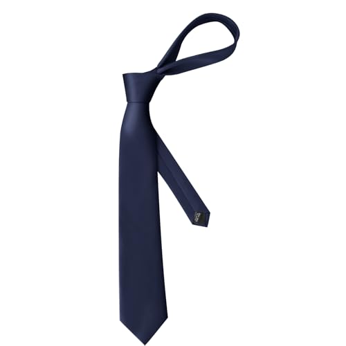 Image of Men's Classic Satin 3.15 inch Soild Color Necktie Wedding Business Tie & Gift Box