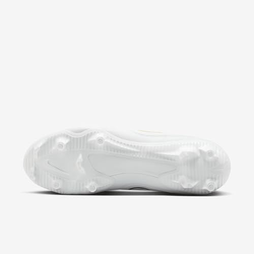 Nike Huarache 9 Varsity LAX Lacrosse Cleats (FD0090-100, White/White/Metallic Vivid Gold) Size 11.52