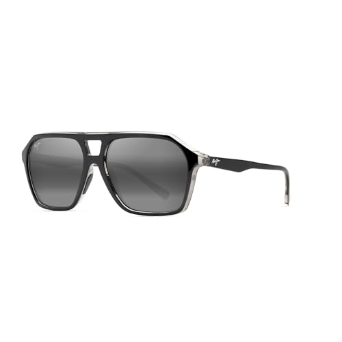 Image of Maui Jim Polarized Men's Wedges Aviator Sunglasses