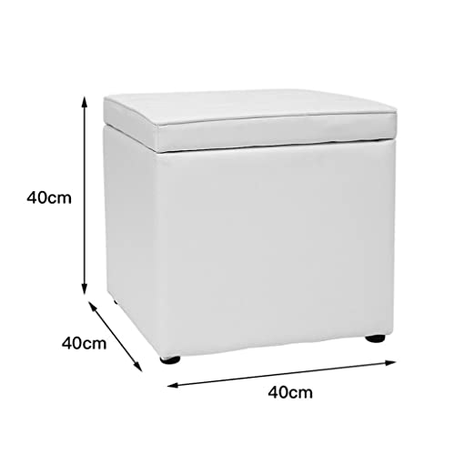 Dbhcxd Multifunction Ottoman Chair Stool Upholstered Footstool Velvet Square Pouffe Chair Storage With Removable Cover (Color : Onecolor, Size : 40 * 40 * 40Cmcm) #TOP5