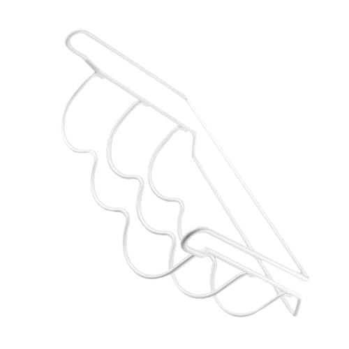 ROMISBABA Portabottiglie Frigorifero in Ferro Bianco Organizer Compatto per Vino e Acqua Supporto Robusto e Moderno per Bottiglie da Cucina Cantina Frigo Vino con Accesso Facile e Design