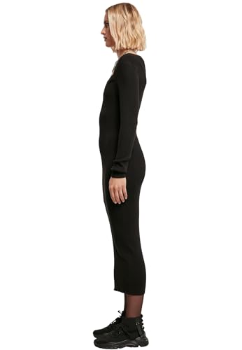 Urban Classics Ladies Long Knit Dress Donna Abito Lungo Nero M - 3