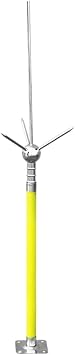 DULAI Advance Discharge Lightning Rod, Lightning Rod Support Rod,Brass Lighting Rod Three-Pole Detachable Copper Lightning Protection Equipment for House Tower Tank Safety Size 1600mm