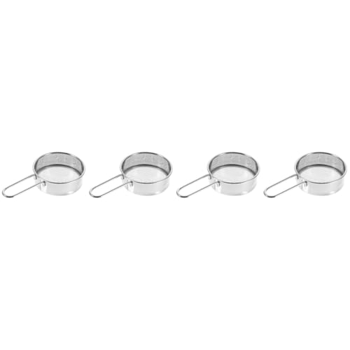 Amosfun 4 Piezas Colador De Harina Azucarero Formación De Hielo Almendra Horneando Dispensador De Jarabe Eléctrico Para Hornear Huevo Agitador De Harina Cargadores El Plastico Silver