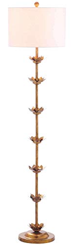 Safavieh FLL4003A Lighting Collection Landen Leaf 63.5 Inch Antique Gold Floor Lamp thumb #4