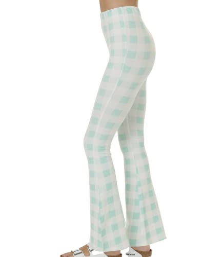 Leggings para mujer Splendid Sundown en cuadro gingham color menta talla L 2