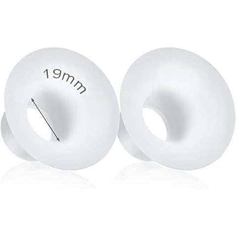 Durceler 19mm Silicone Flange Inserts Compatible with Medela/for Spectra S1 S2 / Elvie / S18 S21 / Momcozy S9 S12/ TSRETE 24mm Breast Pump Shields or Freemie 25mm; Reduce Nipple Tunnel Down to 19mm Cover
