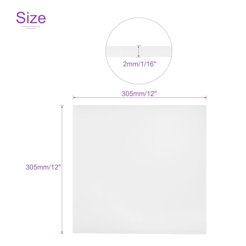 Image of DMiotech 12 x 12 x 1 /16 Inch Plastic UHMW Sheets, Ultra High Molecular Weight Polyethylene, Opaque White Polyethylene Board for Automotive, Chemical, Manufacturing, DIY Home Kitchen