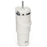 SKIASE タンブラー ストロー付き 900ml 真空断熱 取手付き