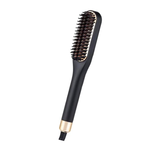COHEALI Peine Eléctrico para Alisar Cabello y Peine Caliente para Barbilla, Estilizador Mini de 3 Marchas con Enchufe Estadounidense Dorado para Aseo de Barbilla y Estilizado de Cabello Corto miniatura 1